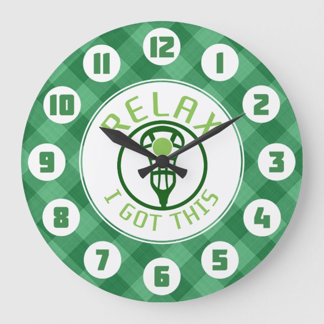 Grande Horloge Ronde Lacrosse ReLAX I Got This Round Clock (Recto)
