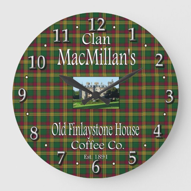 Grande Horloge Ronde L'ancienne Finlaystone House Coffee Co de Clan Mac (Recto)