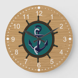 Grande Horloge Ronde L'Ancre nautique embarque la conception de marin