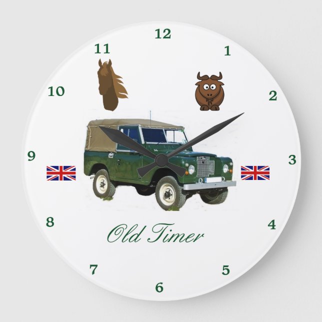Grande Horloge Ronde Land Rover Wall Clock (Recto)