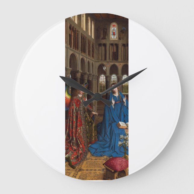 Grande Horloge Ronde L'Annonciation de Van Eyck Premium Lumière Cathédr (Recto)