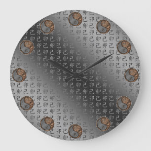 Grande Horloge Ronde Lapin de Terre