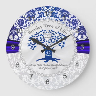 Grande Horloge Ronde L'arbre de l'amour familial - 45e anniversaire
