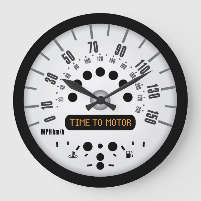 GRANDE HORLOGE RONDE LARGE TIME TO MOTEUR WALL CLOCK (Recto)