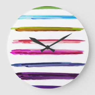 Grande Horloge Ronde L'art de la peinture Abstraite
