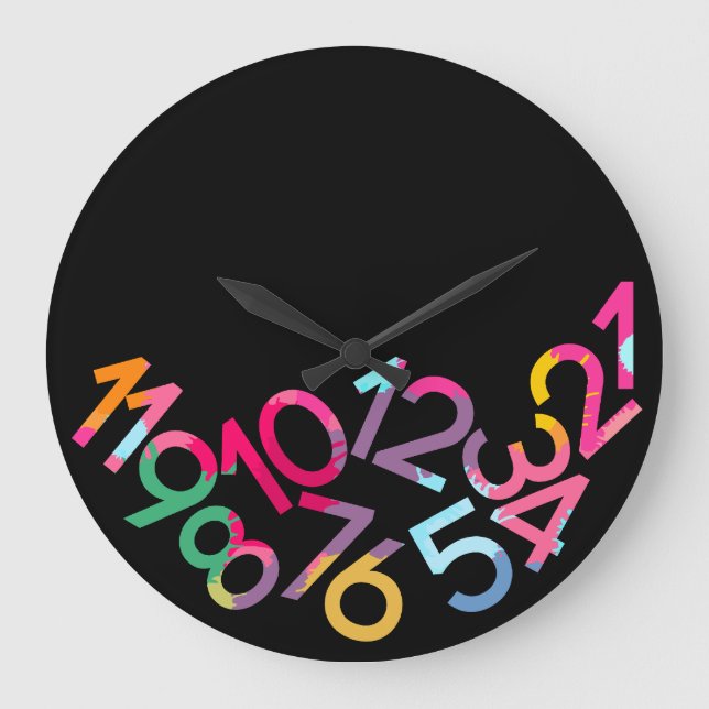 Grande Horloge Ronde Late Anyway Chute Numbers Funny Gravity Clock (Recto)