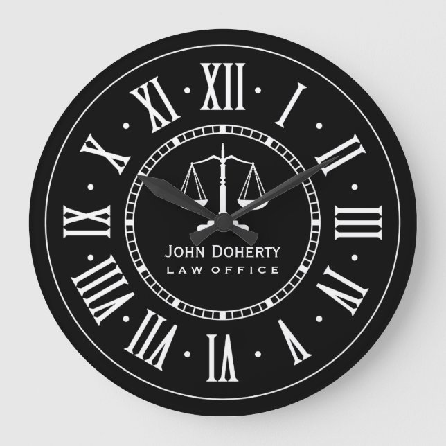 Grande Horloge Ronde LAW Classic Black & White (Recto)