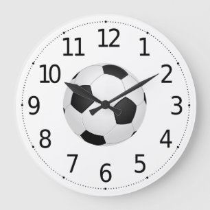 Grande Horloge Ronde Le ballon de football simple folâtre l'horloge