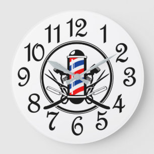 Grande Horloge Ronde Le Barber Shop