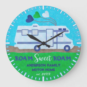 Grande Horloge Ronde Le campeur de Motorhome rv errent le nom