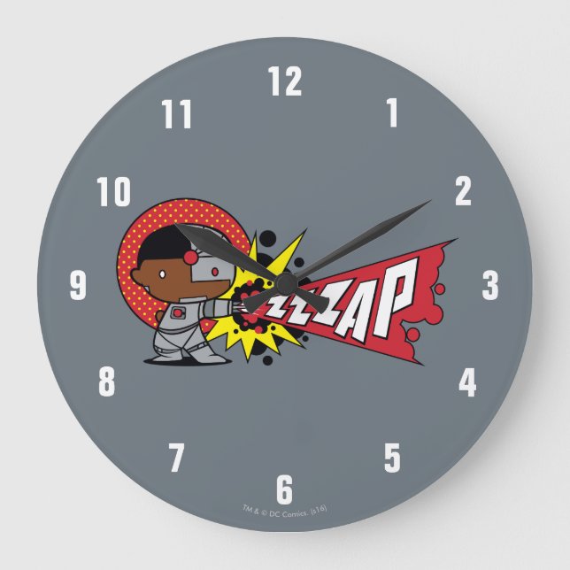Grande Horloge Ronde Le canon Cybernétique de Chibi Cyborg (Recto)