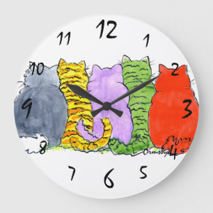 Grande Horloge Ronde Le Clock de Cats