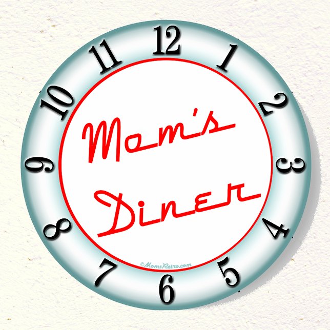 Grande Horloge Ronde Le Clock de Maman Diner (Créateur téléchargé)