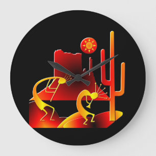 Grande Horloge Ronde Le désert Kokopelli