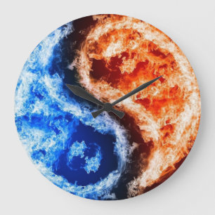 Grande Horloge Ronde Le feu et glace