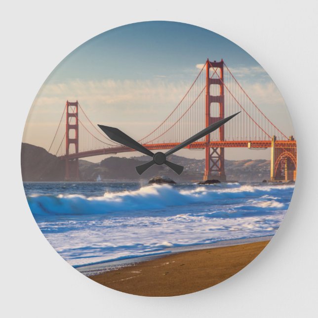 Grande Horloge Ronde Le Golden Gate Bridge De Baker Beach (Recto)
