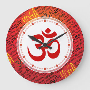 Grande Horloge Ronde Le grand rouge OM - oubliez que quelle heure c'est