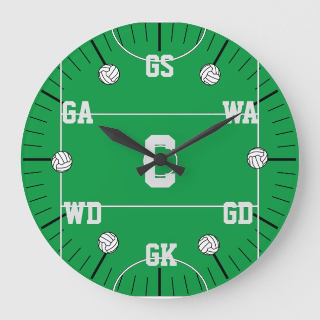 Grande Horloge Ronde Le joueur positionne l'équipe de netball (Recto)