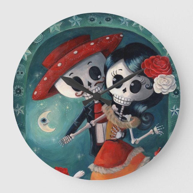 Grande Horloge Ronde Le Jour des amateurs de squelettes morts (Recto)