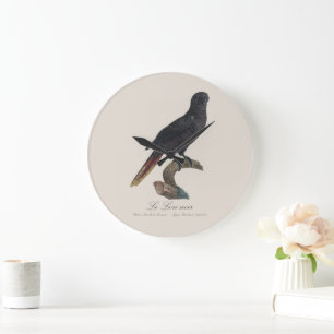 Grande Horloge Ronde Le Lori noir / Lory noir