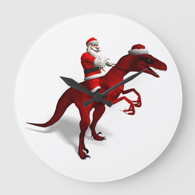 Grande Horloge Ronde Le père noël sur Dino (Recto)