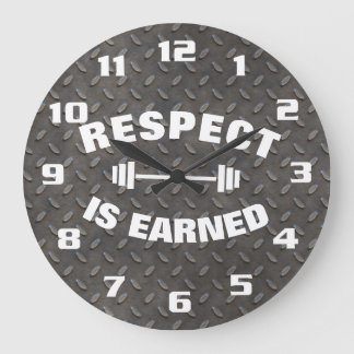 Grande Horloge Ronde Le respect est gagné Cool