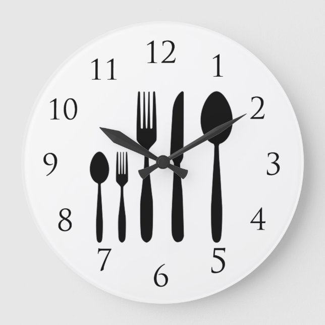 Grande Horloge Ronde Le restaurant Wall Clock with Numbers (Recto)