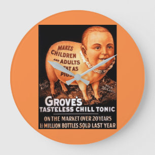 Grande Horloge Ronde Le tonique de vergers fait des enfants et des