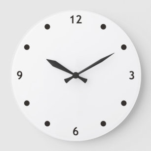 Grande Horloge Ronde Le visage d'horloge pointille et numérote - le