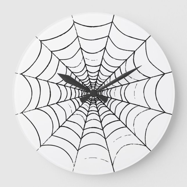 Grande Horloge Ronde Le Web d'un simple araignée (Recto)