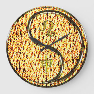 Grande Horloge Ronde Léo & Singe de Feu