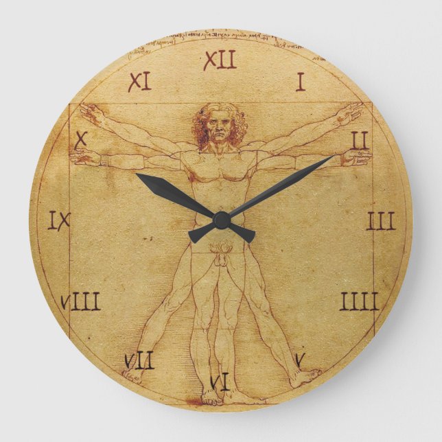 Grande Horloge Ronde Leonardo da Vinci Anatomy Study of human body (Recto)