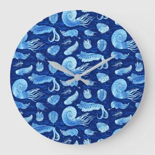 Grande Horloge Ronde Les animaux marins anciens : Trilobites, Anomaloca