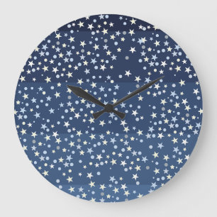 Grande Horloge Ronde Les étoiles dans le ciel