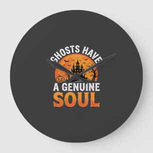 Grande Horloge Ronde Les fantômes d'Halloween ont un design d'âme authe