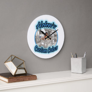 Grande Horloge Ronde Les gâteaux personnalisés d'Helen