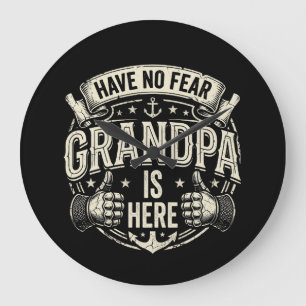 Grande Horloge Ronde Les hommes je n'ai pas peur grand-père est là