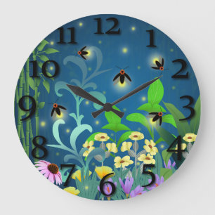 Grande Horloge Ronde Les lucioles