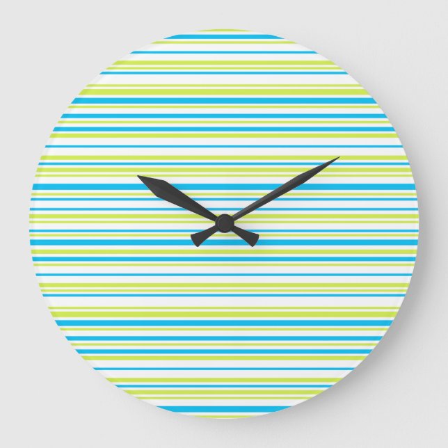 Grande Horloge Ronde Les Patterns de Stripes (Recto)