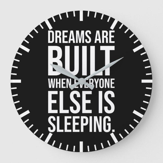 Grande Horloge Ronde Les rêves sont construits - La motivation de réuss (Recto)