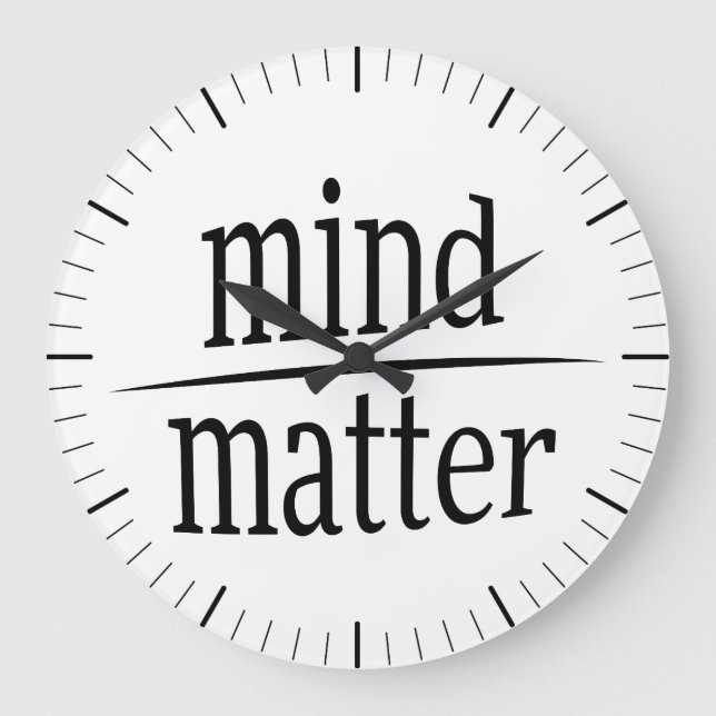 Grande Horloge Ronde L'esprit sur la matière Motivation Motivation Mot  (Recto)