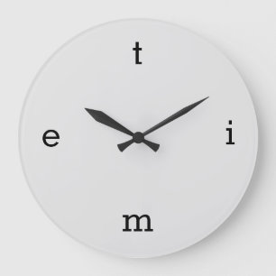 Grande Horloge Ronde Lettre de TIME