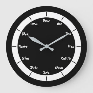 Grande Horloge Ronde LETTRE espagnole