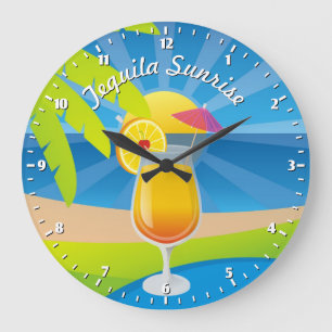 Grande Horloge Ronde Lever de soleil de Tequila