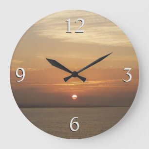 Grande Horloge Ronde Lever de soleil sur la mer des Caraïbes Aruba II