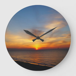 Grande Horloge Ronde Lever de soleil sur l'océan