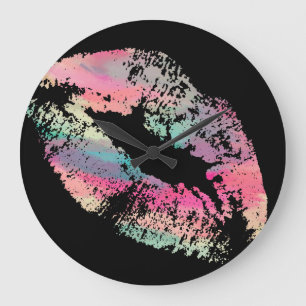 Grande Horloge Ronde Lèvres élégantes #14