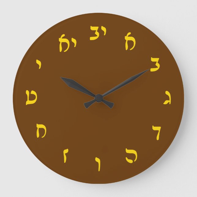 Grande Horloge Ronde Lexique de Hebrew (Recto)