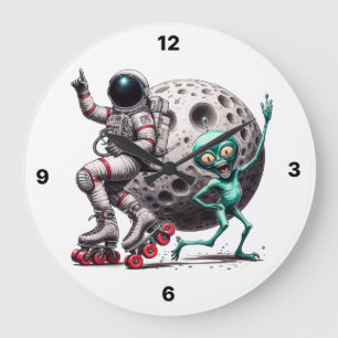 Grande Horloge Ronde L'horloge de l'Alien dansant