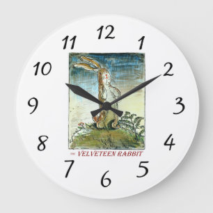 Grande Horloge Ronde L'Horloge du Lapin Velveteen